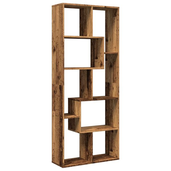vidaXL Librer&iacute;a divisora madera ingenier&iacute;a envejecida 67x25x161,5 cm