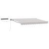 vidaXL Toldo Retr&aacute;ctil El&eacute;ctrico Gris claro y blanco. 4 x 3,5 m