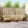 vidaXL Conjunto de sof&aacute;s de exterior con coj&iacute;n 8 pcs Natural y Beige