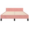 vidaXL Estructura de cama sin colch&oacute;n terciopelo rosa 120x190 cm