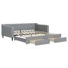 vidaXL Sof&aacute; cama nido con cajones tela gris claro 100x190 cm