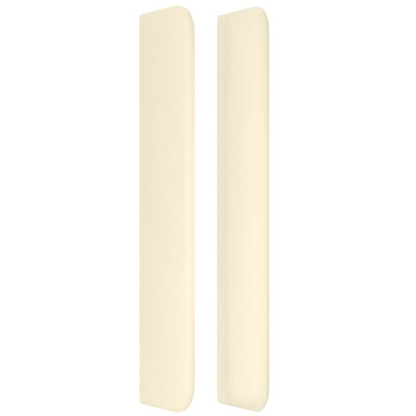 vidaXL Cabecero con orejas cuero sint&eacute;tico color crema 93x16x118/128cm