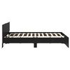 vidaXL Estructura de cama con cabecera Roble Negro 150 x 200 cm