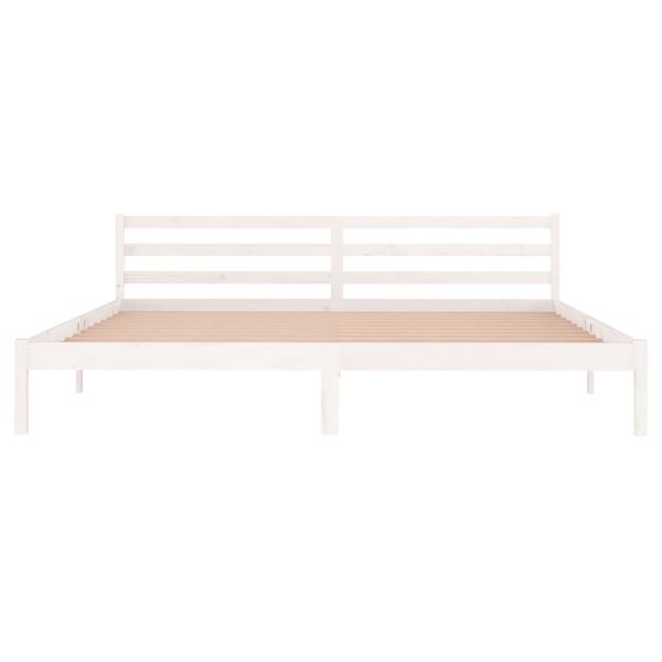vidaXL Estructura de cama sin colchón madera de pino blanco 200x200 cm