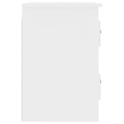 vidaXL Mesita de noche de pared blanco brillante 41,5x36x53 cm