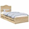 vidaXL Estructura de cama Roble Sonoma 90 x 200 cm Madera Ingenieril