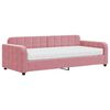 vidaXL Sof&aacute; cama con colch&oacute;n terciopelo rosa 90x200 cm