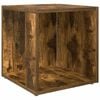 vidaXL Mesa auxiliar madera contrachapada roble ahumado 33x33x34,5 cm