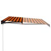vidaXL Toldo manual retr&aacute;ctil naranja y marr&oacute;n 450x300 cm