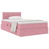 vidaXL Cama con almacenamiento Rosa 120 x 200 cm Terciopelo