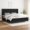 vidaXL Cama box spring con colch&oacute;n tela negro 200x200 cm