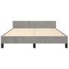 vidaXL Estructura de cama sin colch&oacute;n terciopelo gris claro 140x200 cm