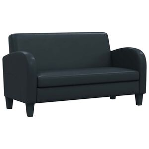 vidaXL Sof&aacute; 2 plazas cuero artificial negro