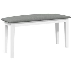 vidaXL Banco 90 cm madera maciza caucho blanco