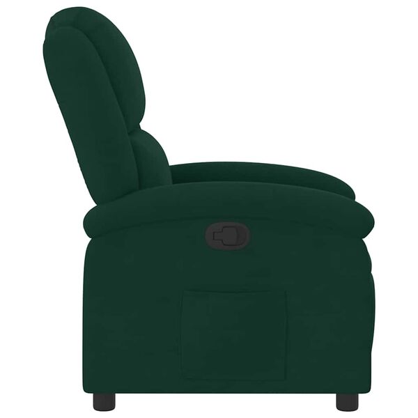 vidaXL Sill&oacute;n reclinable de terciopelo verde oscuro