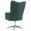 vidaXL Sill&oacute;n de relax de terciopelo verde oscuro