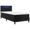 vidaXL Cama tipo Box Spring Negro 100 x 200 cm Cuero sint&eacute;tico