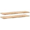 vidaXL Estantes flotantes 2 uds madera acacia sin tratar 160x40x4 cm