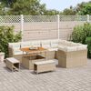 vidaXL Conjunto de sof&aacute; de jard&iacute;n con coj&iacute;n 12 pcs beige y crema