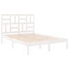 vidaXL Estructura de cama sin colchón madera maciza blanco 120x200 cm