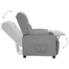 vidaXL Sillón elevable cuero sintético gris