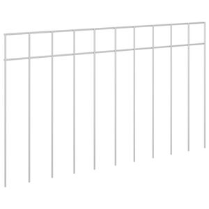 vidaXL Panel de valla de jard&iacute;n 12 uds. 50 x 30 cm Acero Galvanizado