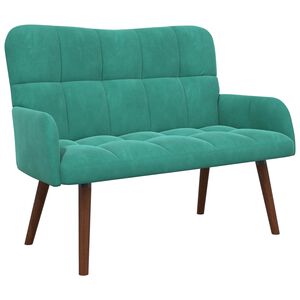 vidaXL Sof&aacute; de 2 Plazas Tuquesa 115 x 61 x 87 cm Terciopelo