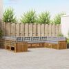 vidaXL Conjunto de sof&aacute;s de exterior 9 pcs Gris Natural y Claro