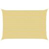 vidaXL Toldo Vela Amarillo y blanco 4 x 6 m HDPE