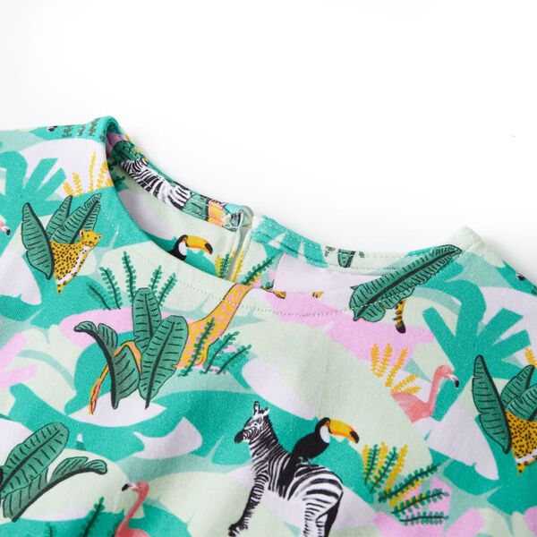 Vestido infantil verde menta claro 116