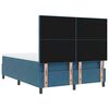vidaXL Cama Box Spring LED con colch&oacute;n Azul Oscuro 160 x 200 cm tela