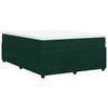 vidaXL Cama box spring con colch&oacute;n terciopelo verde oscuro 160x200 cm