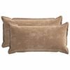 vidaXL Funda de almohada 2 uds. HOUTEN Marr&oacute;n 40 x 80 cm Tela Chenille