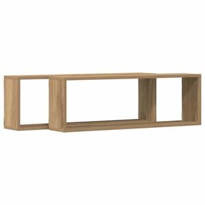 vidaXL Estanter&iacute;as de pared Montada en la pared 2 pcs Roble artisan