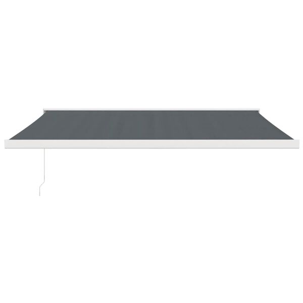 vidaXL Toldo retr&aacute;ctil aluminio y tela gris antracita 4x3 m