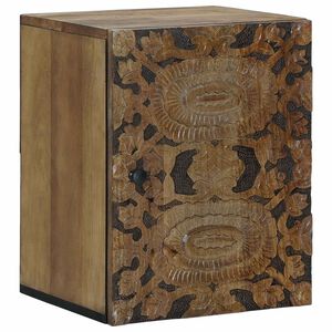 vidaXL Gabinete Colgante de Ba&ntilde;o con puerta Marr&oacute;n 38 x 33,5 x 48 cm