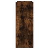 vidaXL Mesa consola de madera de ingeniería roble ahumado 100x35x90 cm