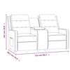 vidaXL Sillón de masaje reclinable 2 plazas con portavasos gris taupe