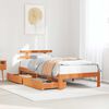 vidaXL Estructura de cama con cajones madera de pino marr&oacute;n 75x190 cm