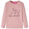Camiseta infantil de manga larga rosa 92
