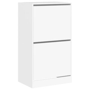 vidaXL Zapatero con 2 cajones abatibles blanco 60x42x108 cm