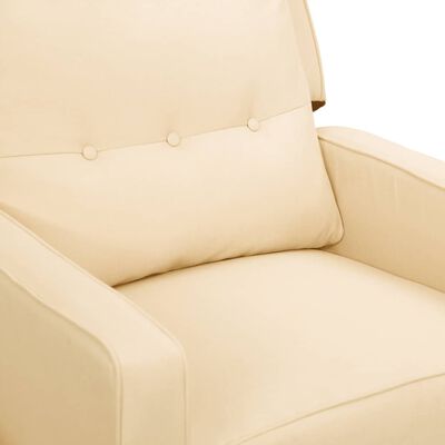 vidaXL Silla de masaje reclinable de pie de tela color crema