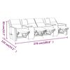 vidaXL Sill&oacute;n reclinable de masaje de 4 plazas cuero sint&eacute;tico gris