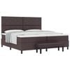 vidaXL Cama tipo Box Spring Marr&oacute;n Oscuro 200 x 200 cm tela