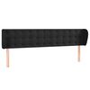 vidaXL Cabecero de terciopelo negro 163x23x78/88 cm