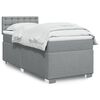 vidaXL Cama box spring con colch&oacute;n tela gris claro 90x200 cm