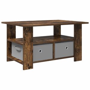 vidaXL Mesa de Caf&eacute; Roble ahumado 77 x 55 x 42 cm Madera de ingenier&iacute;a