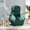 vidaXL Sill&oacute;n reclinable de masaje elevable terciopelo verde oscuro
