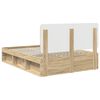 vidaXL Estructura de cama Sonoma 160 x 200 cm Madera de pino macizo