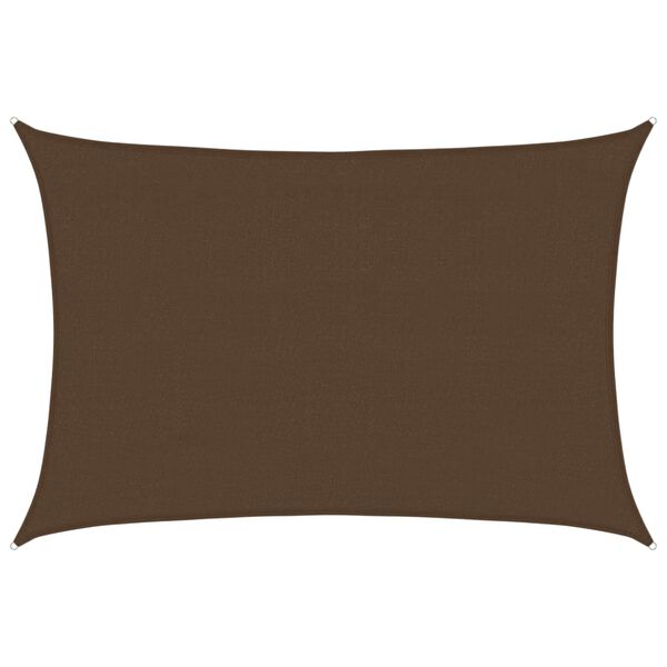 vidaXL Toldo de vela HDPE marrón 160 g/m² 4x5 m